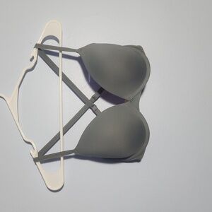 Victoria Secret Pink Wear everywhere Demi Bra. Grey, Size 34DD.